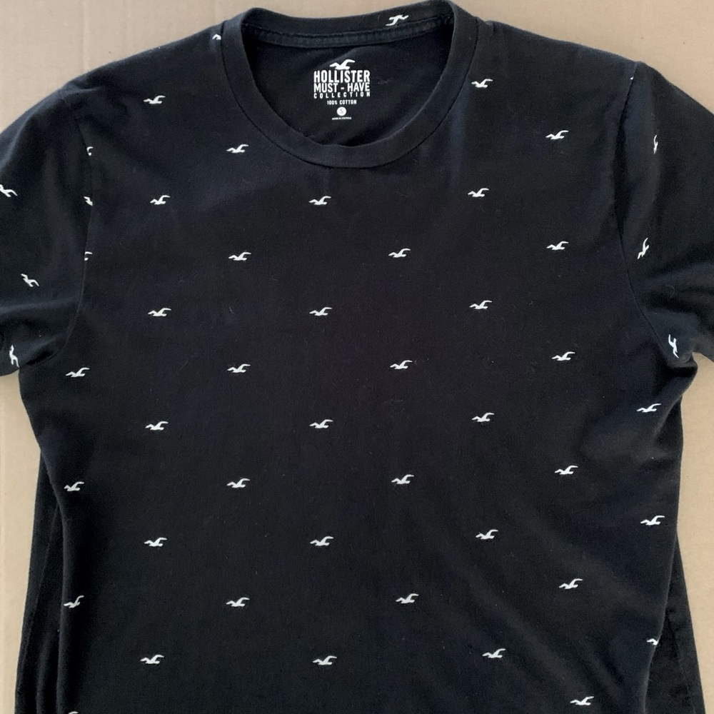 Hollister Men’s SM black t-shirt, great condition
